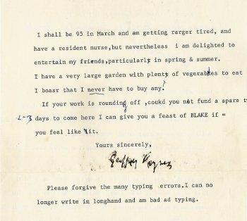 Letter from Geoffrey Keynes (back)