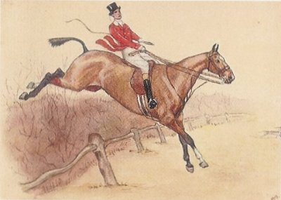 Huntsman Jumping a Fence