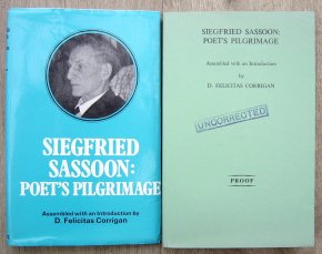 Siegfried Sassoon: Poets Pilgrimage Proof Copy