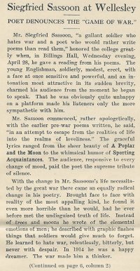 First part of article on Sassoon