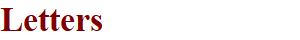 Letters