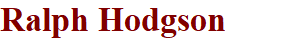 Ralph Hodgson